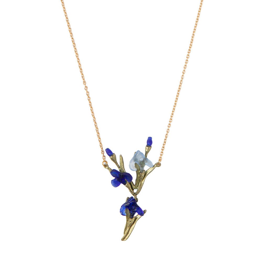 Irises Glass Pendant Necklace - Che Cose Belle