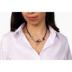 Irises Lapis & Glass Statement Necklace - Che Cose Belle