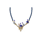 Irises Lapis & Glass Statement Necklace - Che Cose Belle