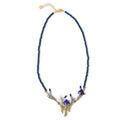 Irises Lapis & Glass Statement Necklace - Che Cose Belle