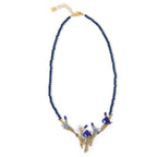 Irises Lapis & Glass Statement Necklace - Che Cose Belle