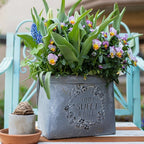 Iron Carry Flower Pot Gray Sweet Home - Che Cose Belle