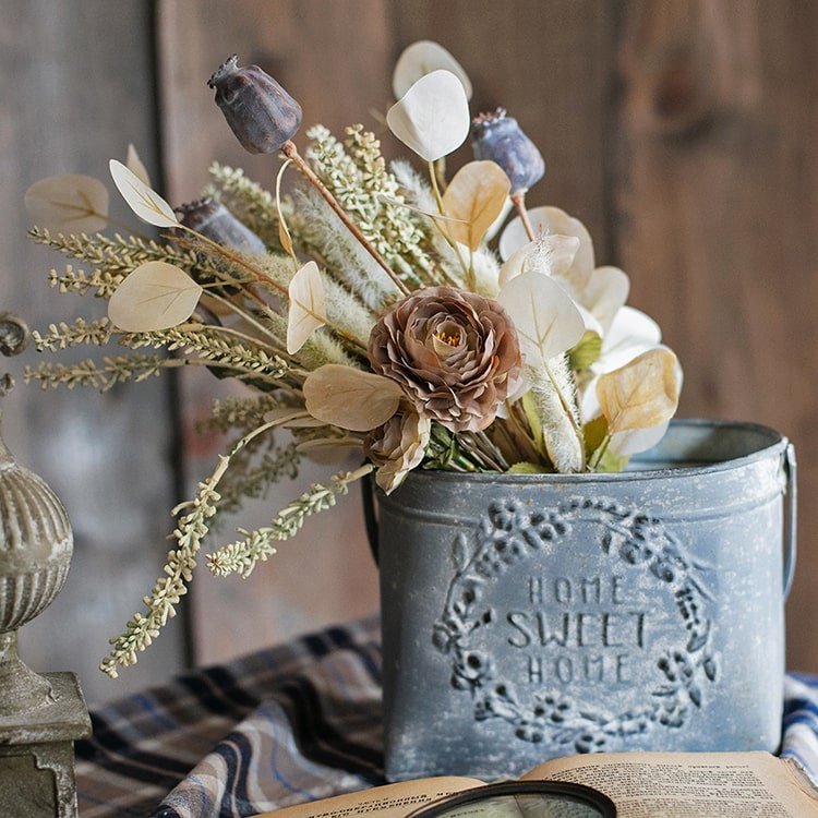 Iron Carry Flower Pot Gray Sweet Home - Che Cose Belle