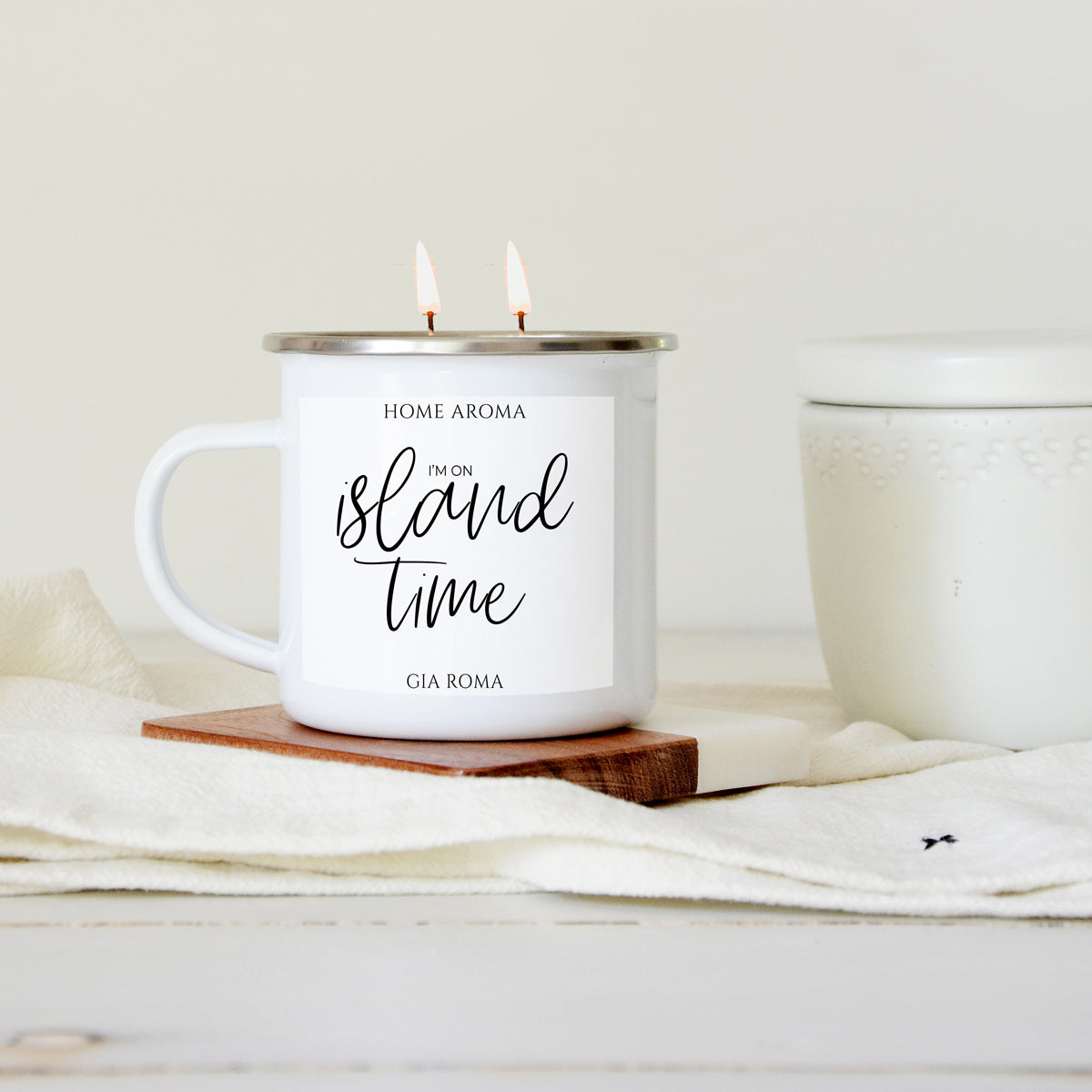 16oz Reusable Metal Candle Mug Scented Soy Candle Gift