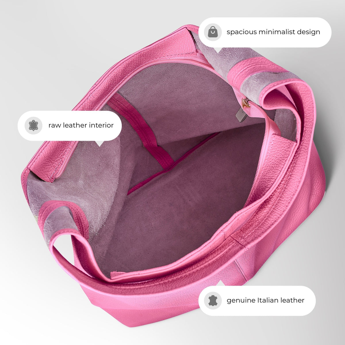 Italian Full-Grain Leather Hobo Bag | Siena - Che Cose Belle