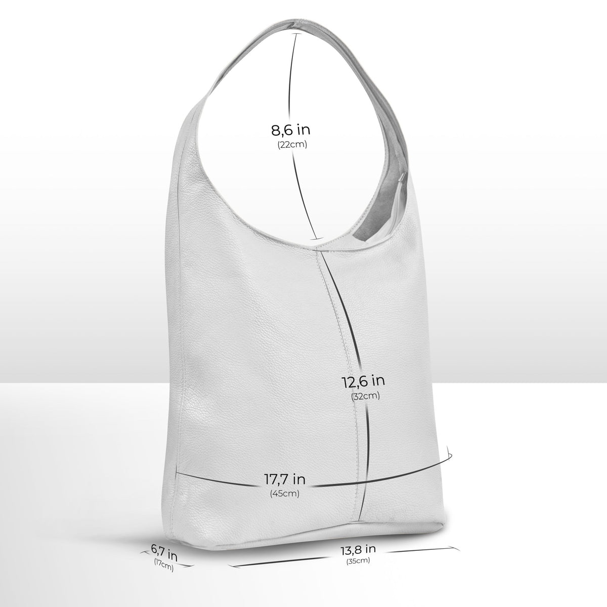 Italian Full-Grain Leather Hobo Bag | Siena - Che Cose Belle