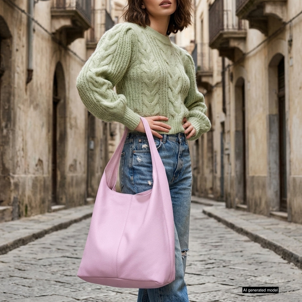 Italian Full-Grain Leather Hobo Bag | Siena - Che Cose Belle