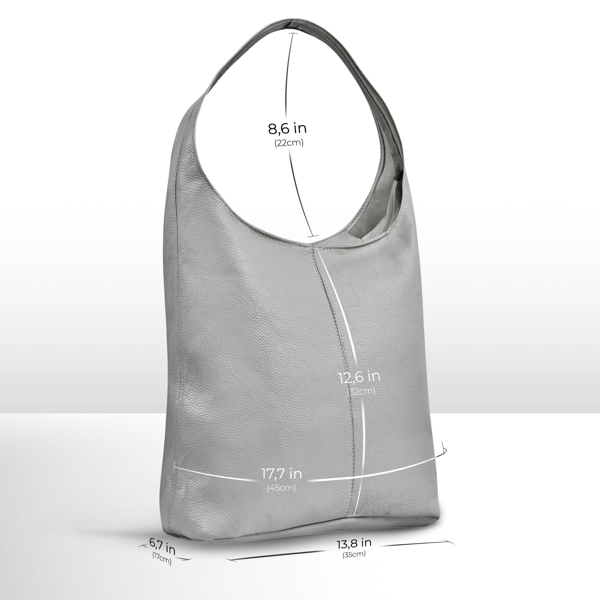 Italian Full-Grain Leather Hobo Bag | Siena - Che Cose Belle