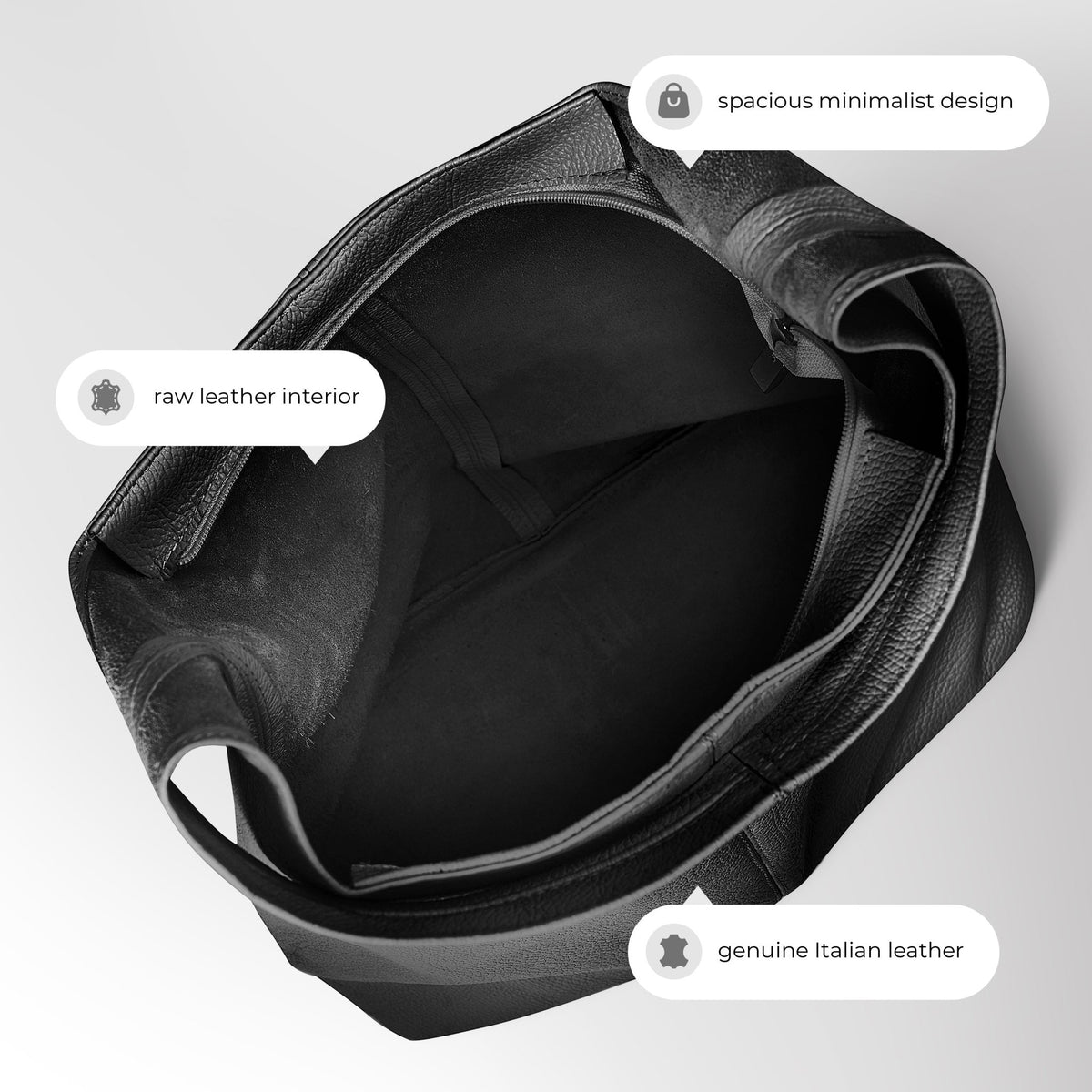 Italian Full-Grain Leather Hobo Bag | Siena - Che Cose Belle