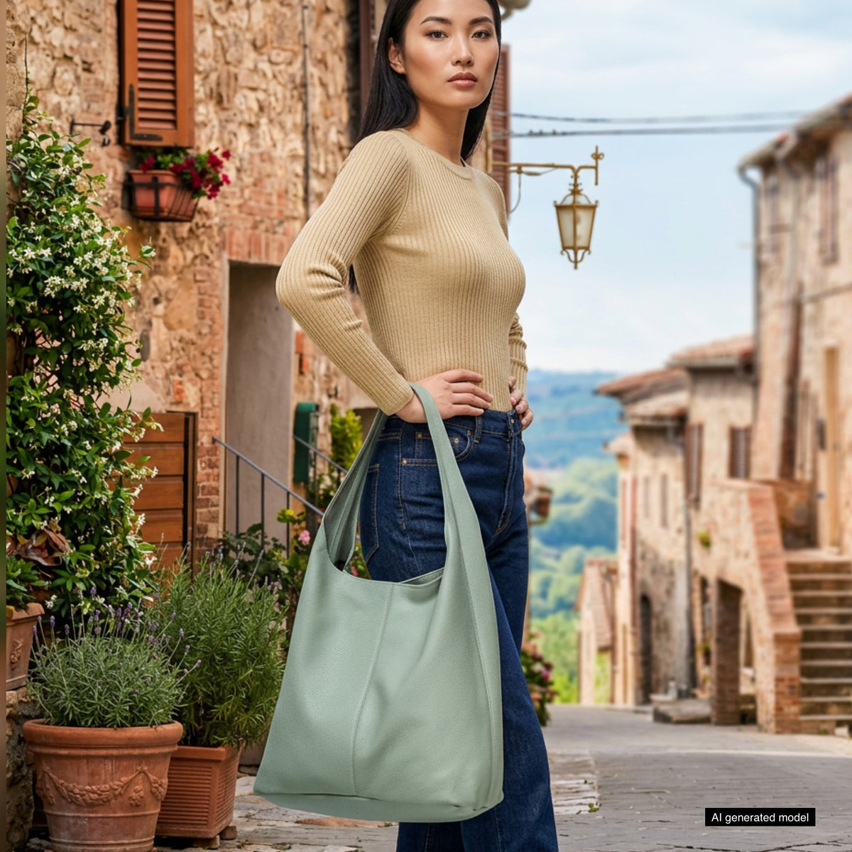Italian Full-Grain Leather Hobo Bag | Siena - Che Cose Belle