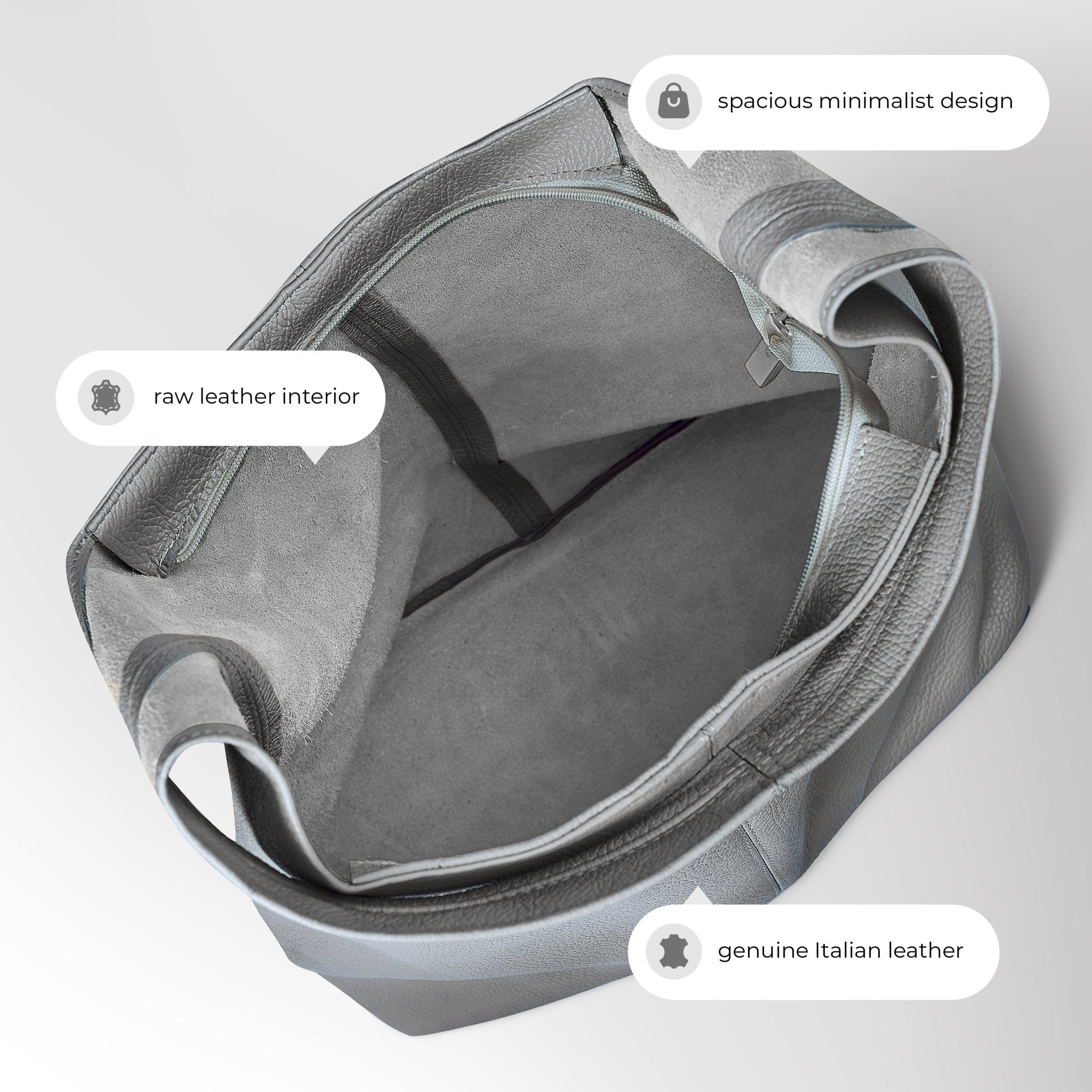 Italian Full-Grain Leather Hobo Bag | Siena - Che Cose Belle