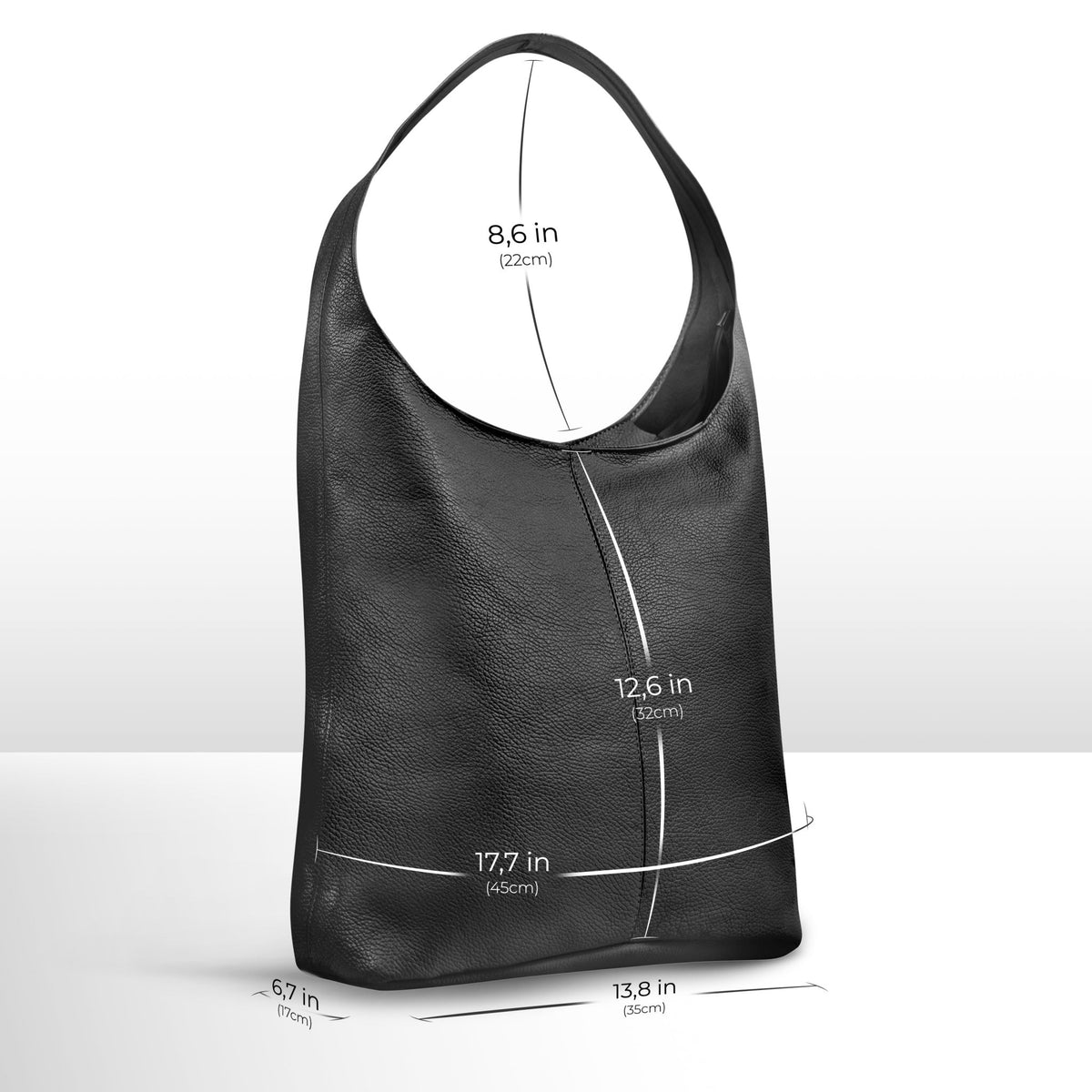 Italian Full-Grain Leather Hobo Bag | Siena - Che Cose Belle