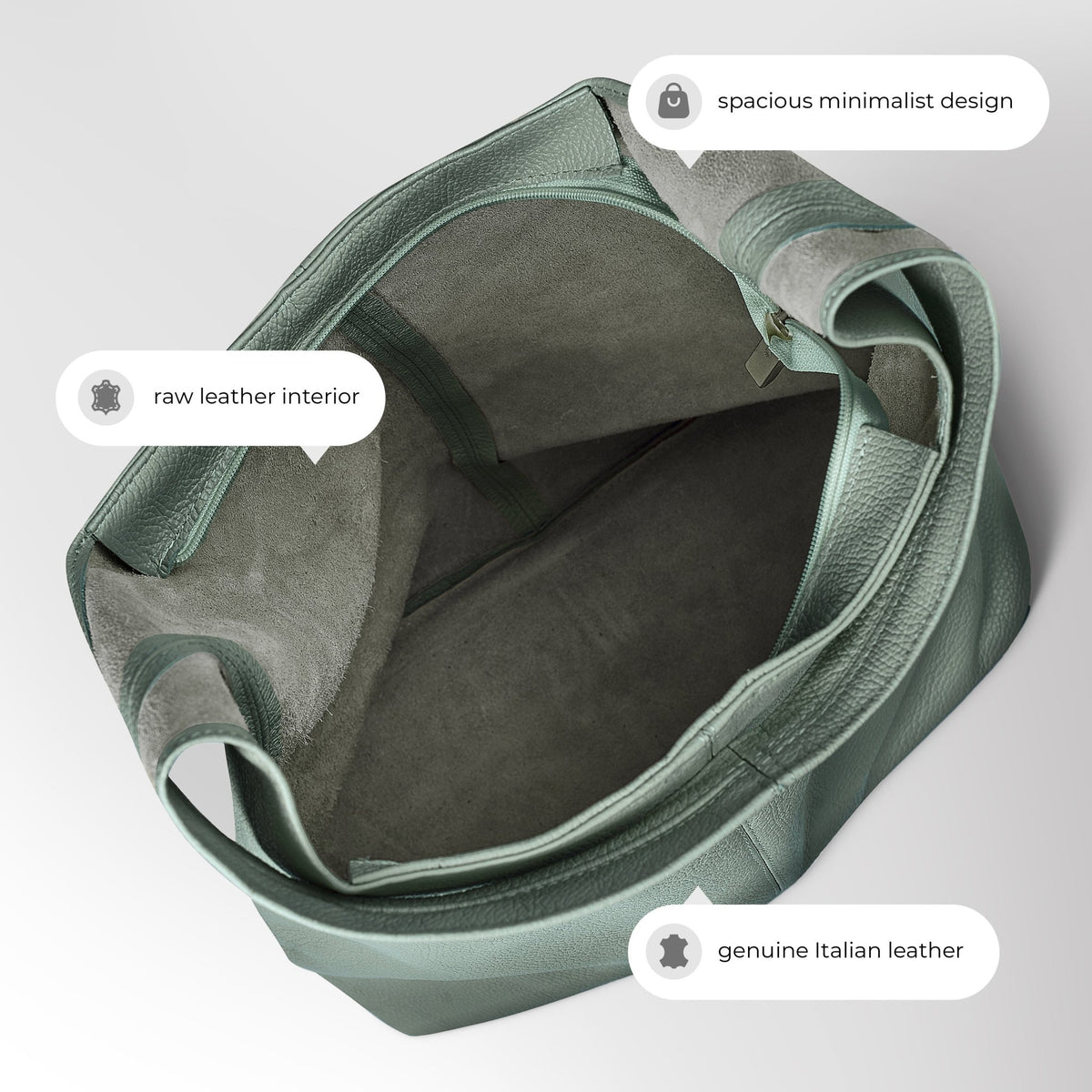 Italian Full-Grain Leather Hobo Bag | Siena - Che Cose Belle