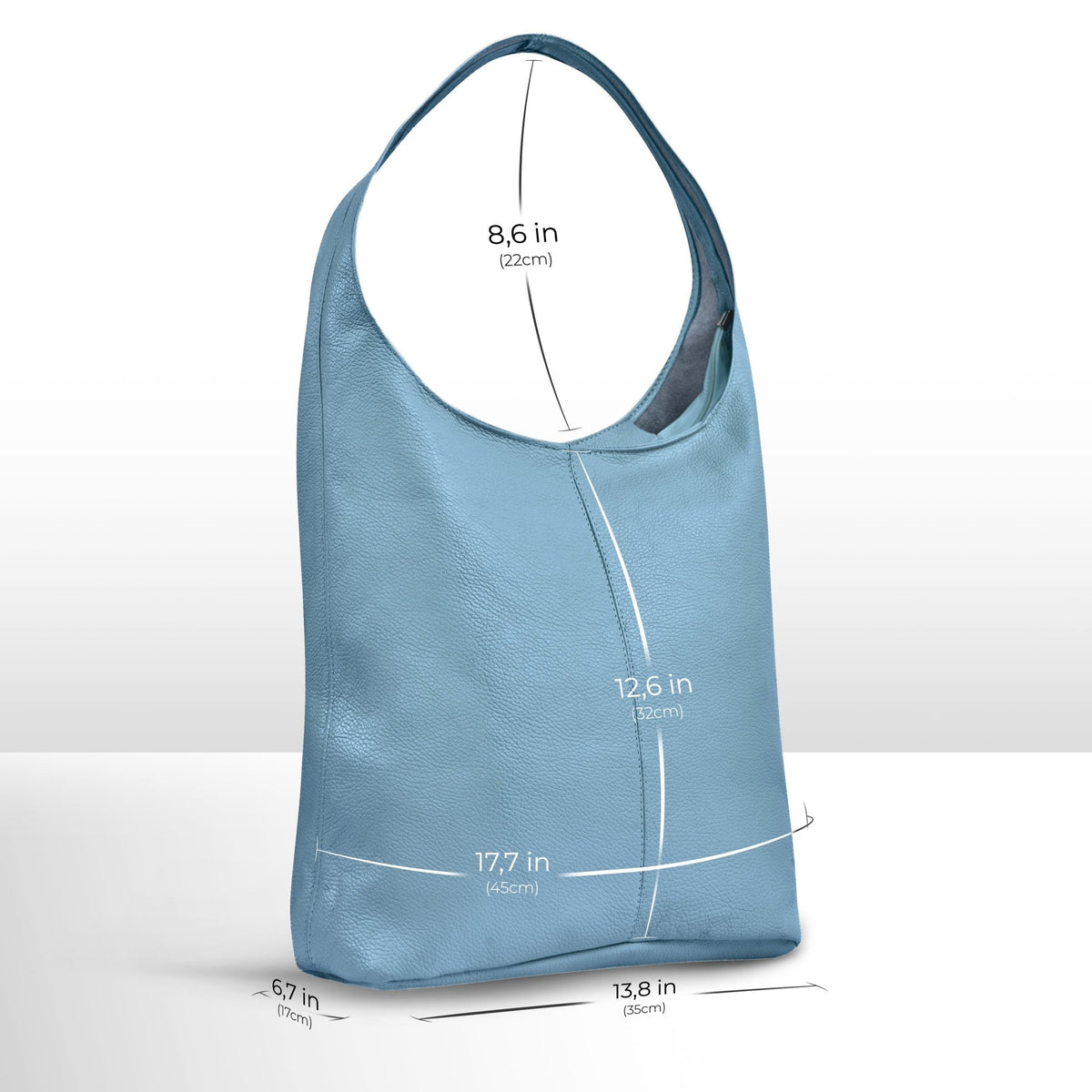 Italian Full-Grain Leather Hobo Bag | Siena - Che Cose Belle