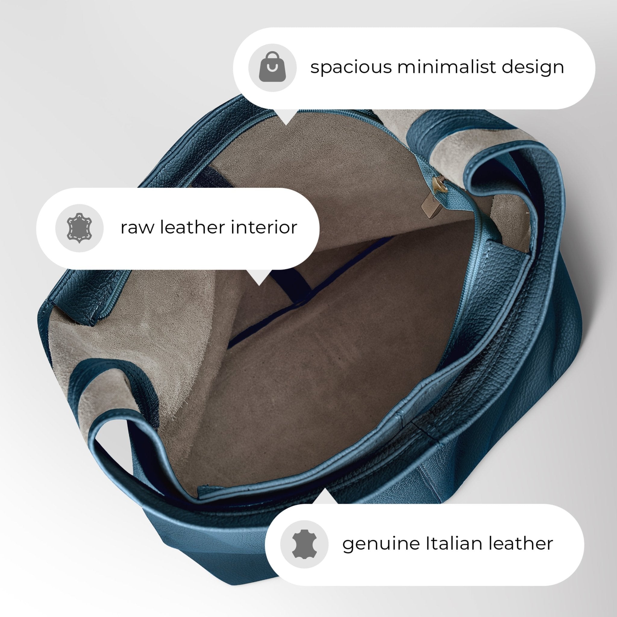 Italian Full-Grain Leather Hobo Bag | Siena - Che Cose Belle