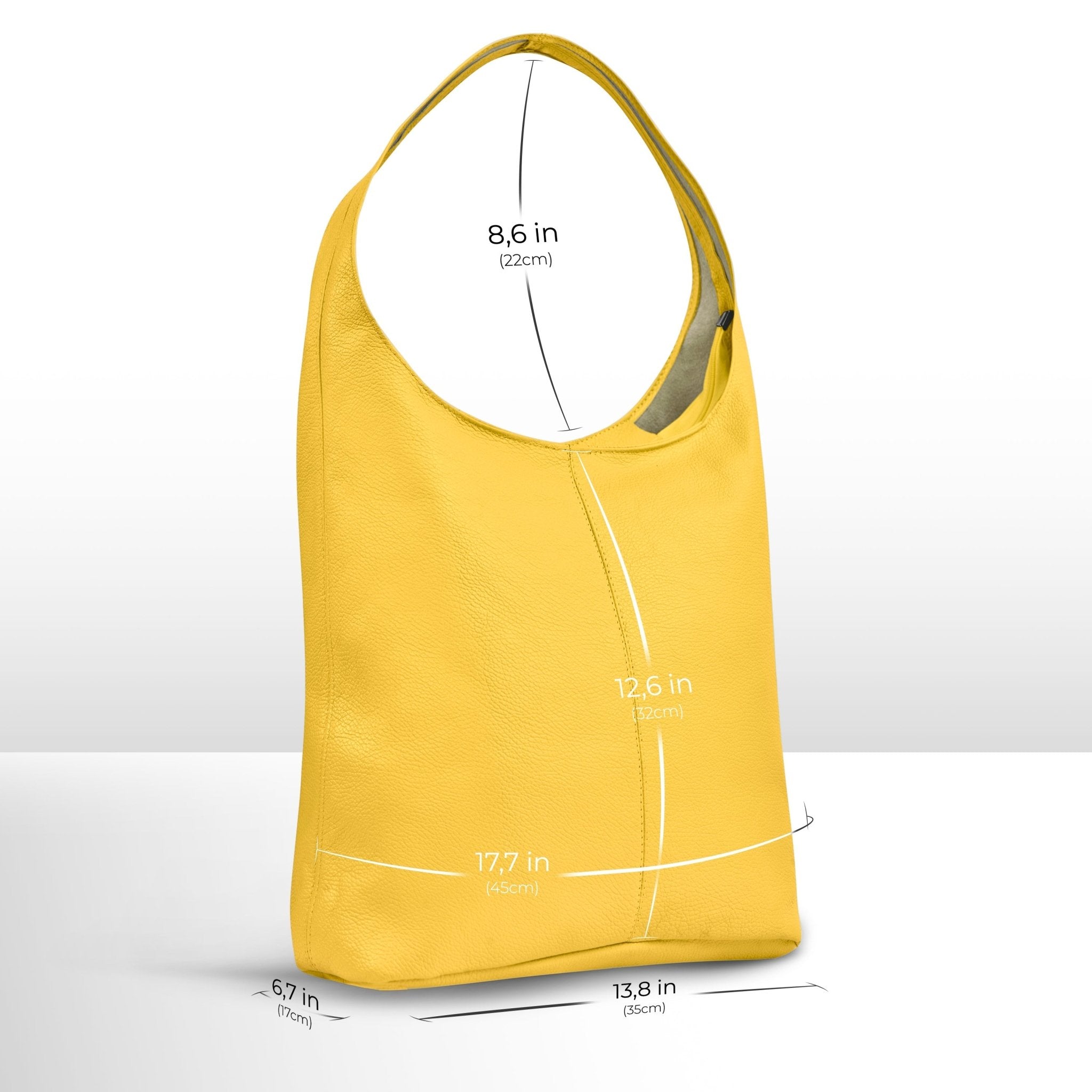 Italian Full-Grain Leather Hobo Bag | Siena - Che Cose Belle