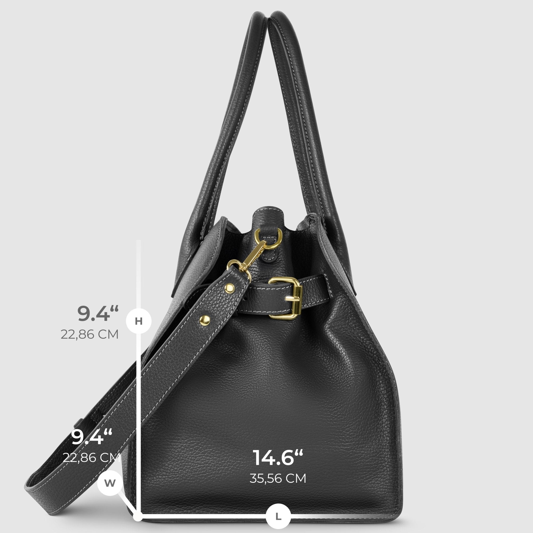 Italian Full-Grain Leather Top-Handle Bag | Asti - Che Cose Belle