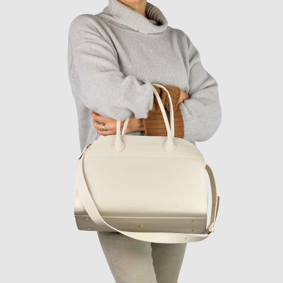 Italian Full-Grain Leather Top-Handle Bag | Asti - Che Cose Belle