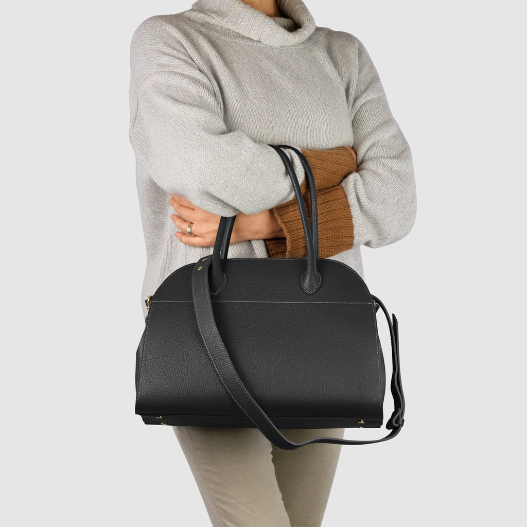 Italian Full-Grain Leather Top-Handle Bag | Asti - Che Cose Belle