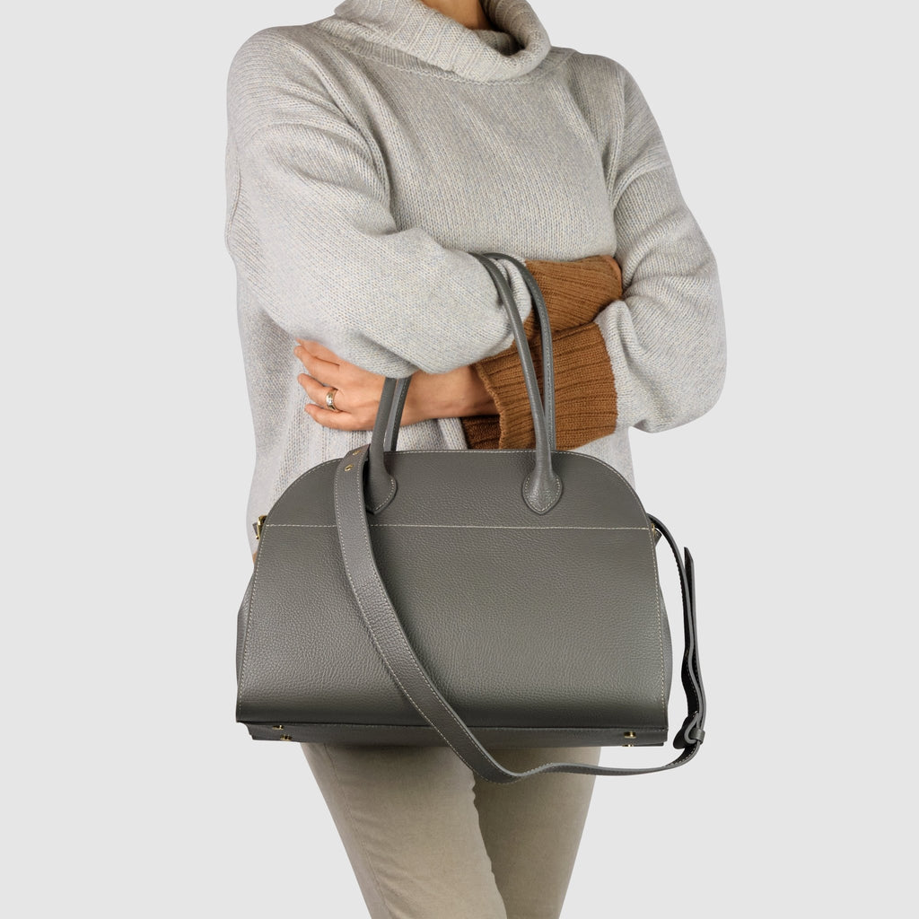 Italian Full-Grain Leather Top-Handle Bag | Asti - Che Cose Belle