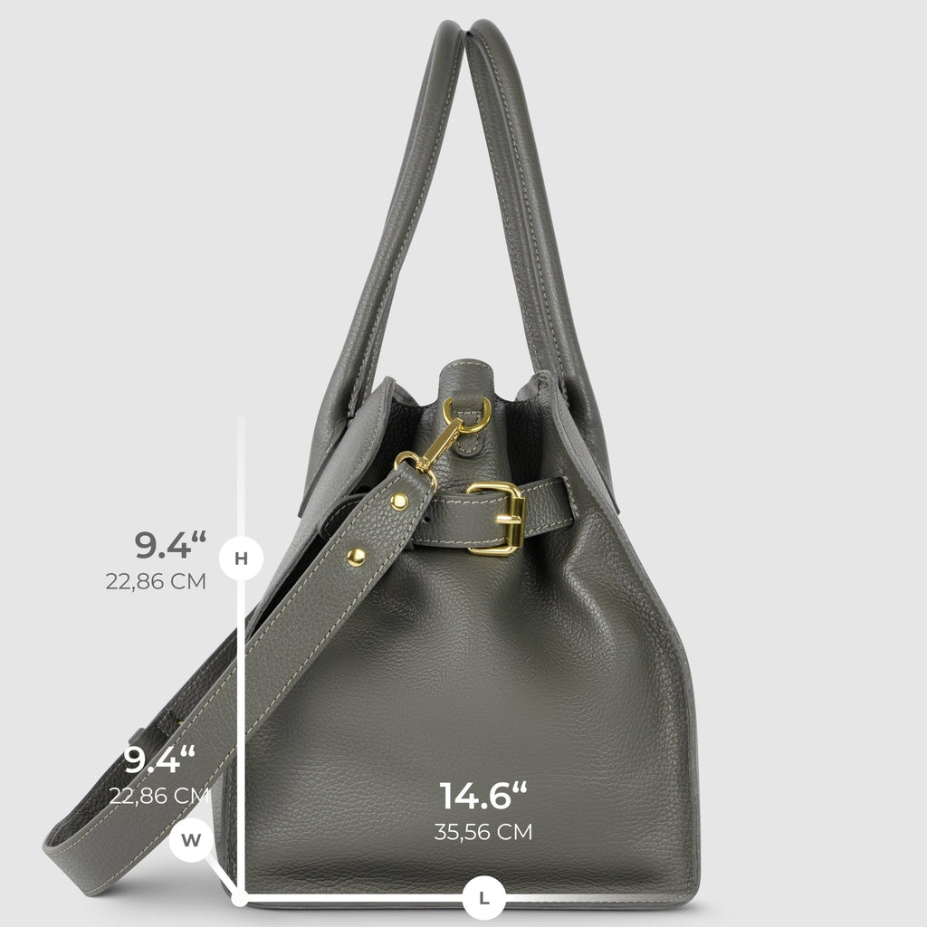 Italian Full-Grain Leather Top-Handle Bag | Asti - Che Cose Belle
