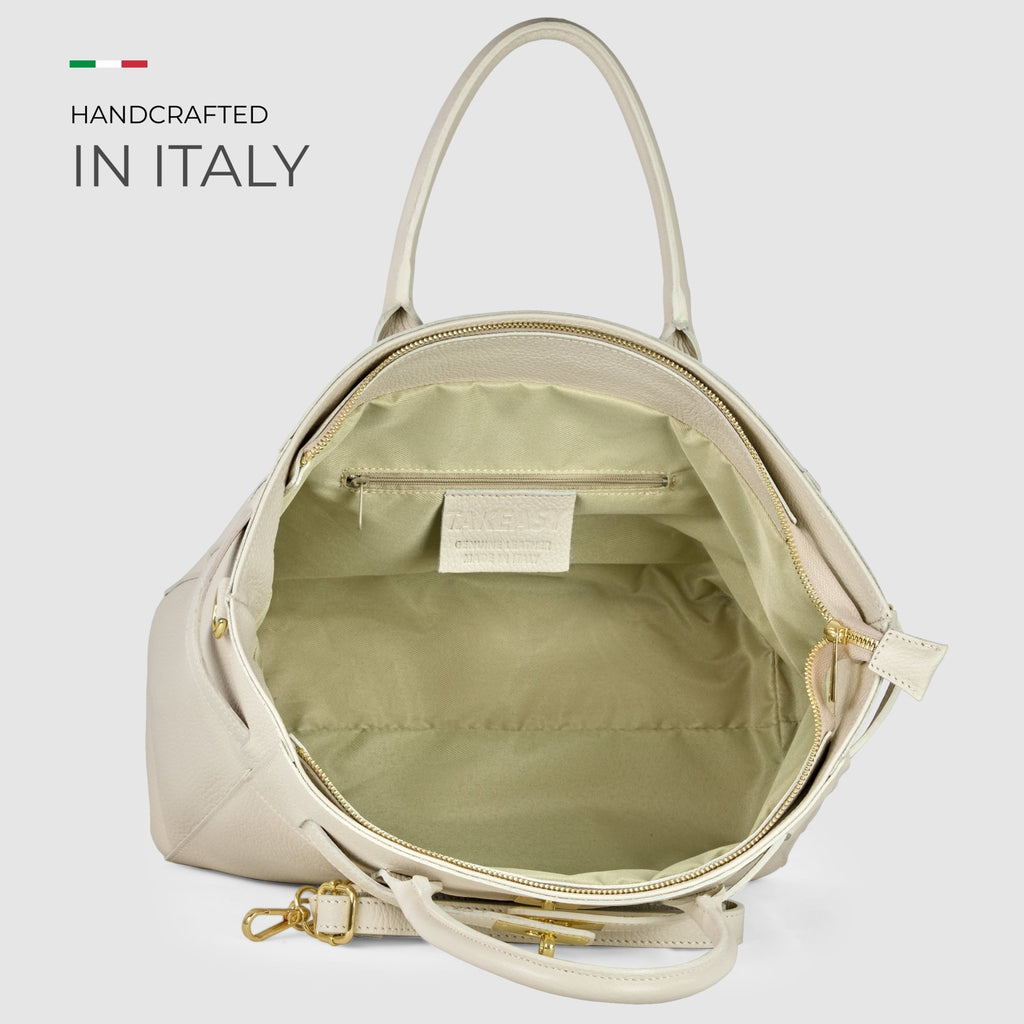 Italian Full-Grain Leather Top-Handle Bag | Cesena - Che Cose Belle