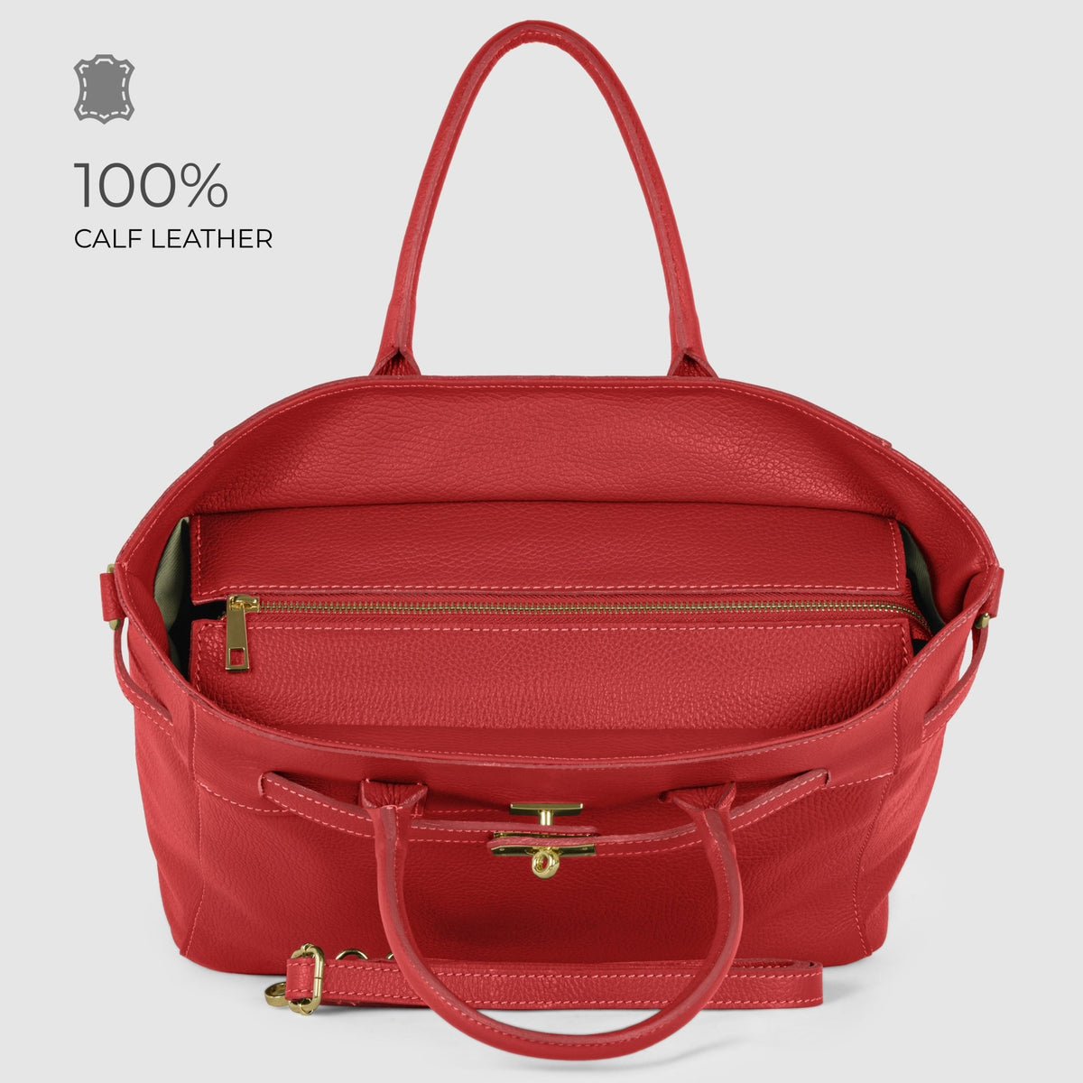 Italian Full-Grain Leather Top-Handle Bag | Cesena - Che Cose Belle