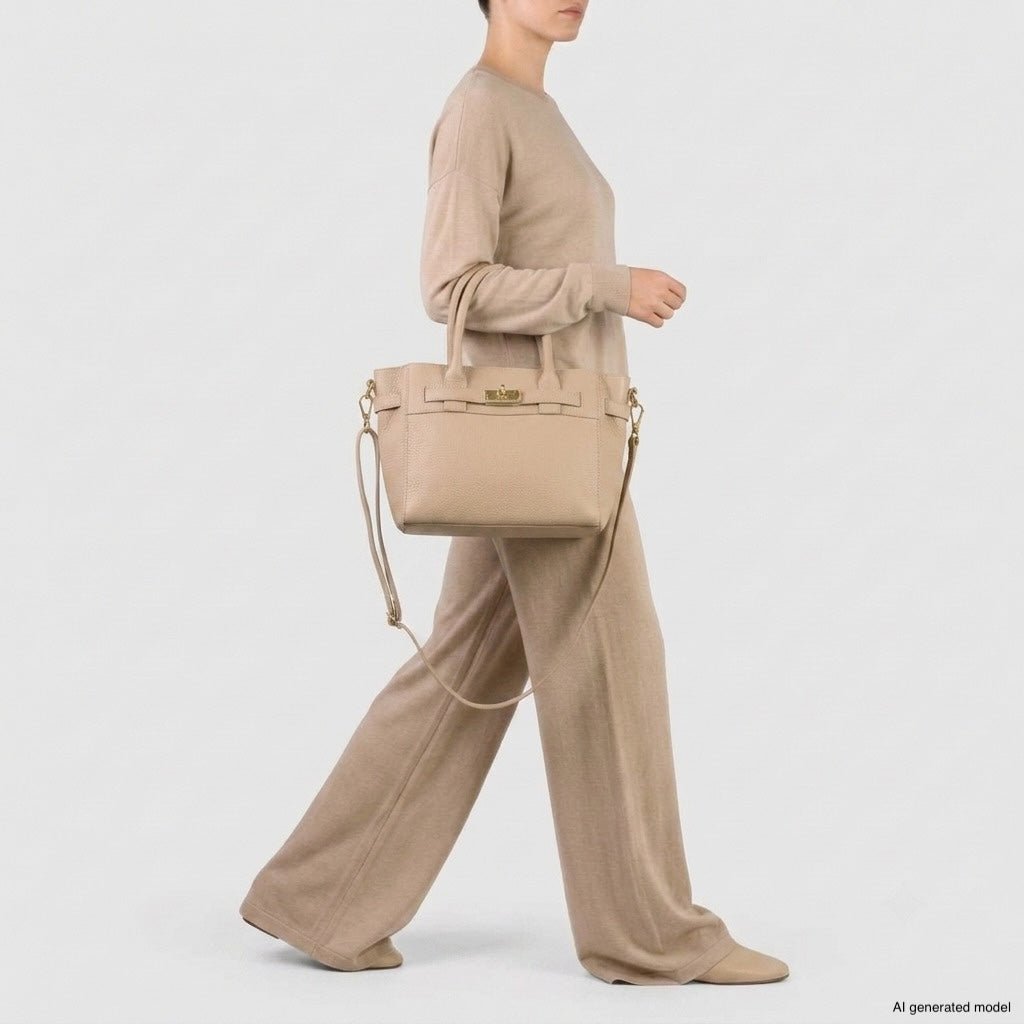 Italian Full-Grain Leather Top-Handle Bag | Cesena - Che Cose Belle