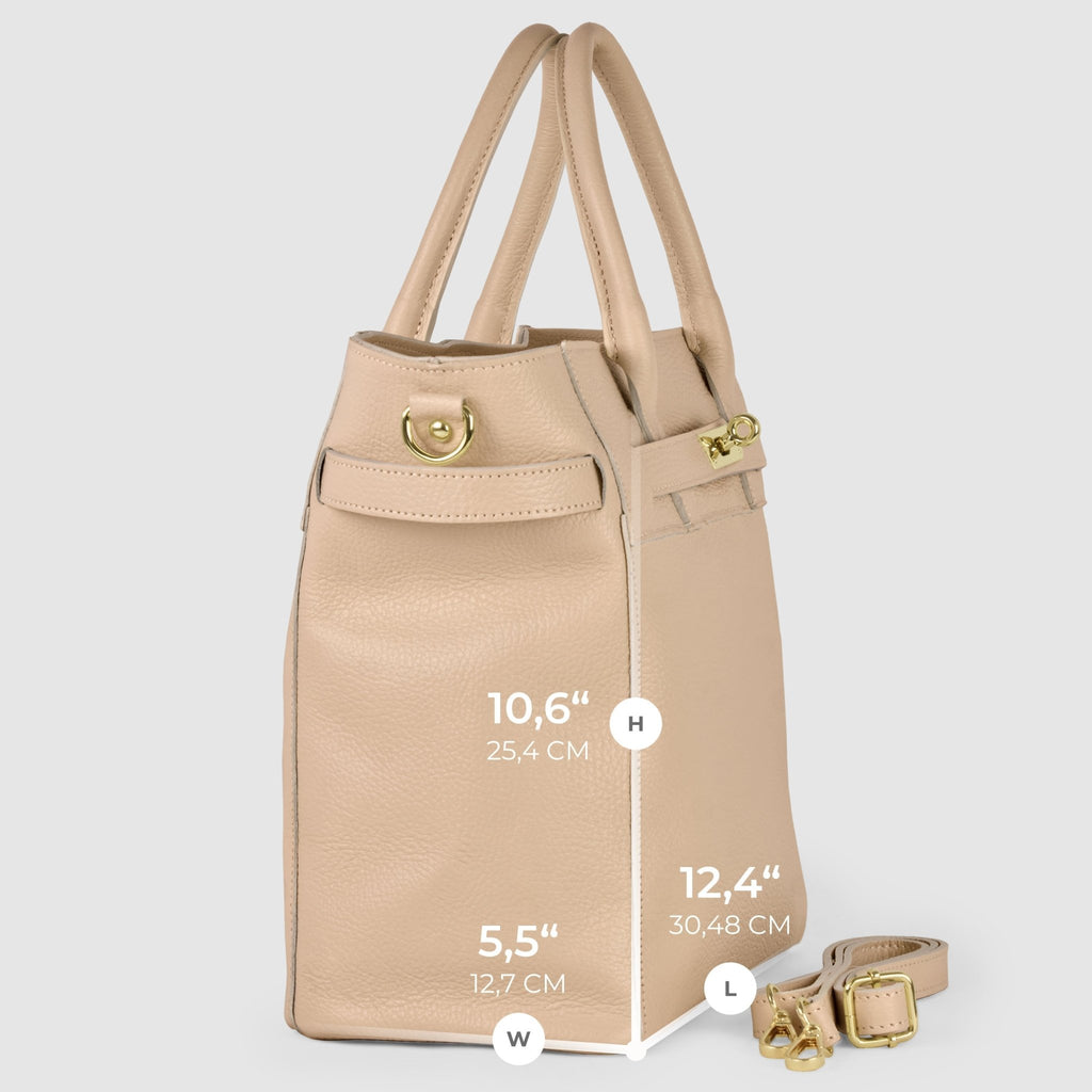 Italian Full-Grain Leather Top-Handle Bag | Cesena - Che Cose Belle
