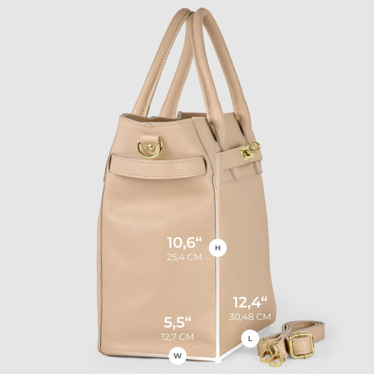 Italian Full-Grain Leather Top-Handle Bag | Cesena - Che Cose Belle