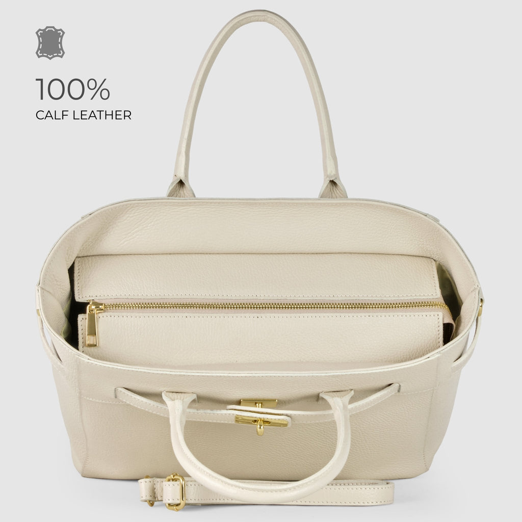 Italian Full-Grain Leather Top-Handle Bag | Cesena - Che Cose Belle