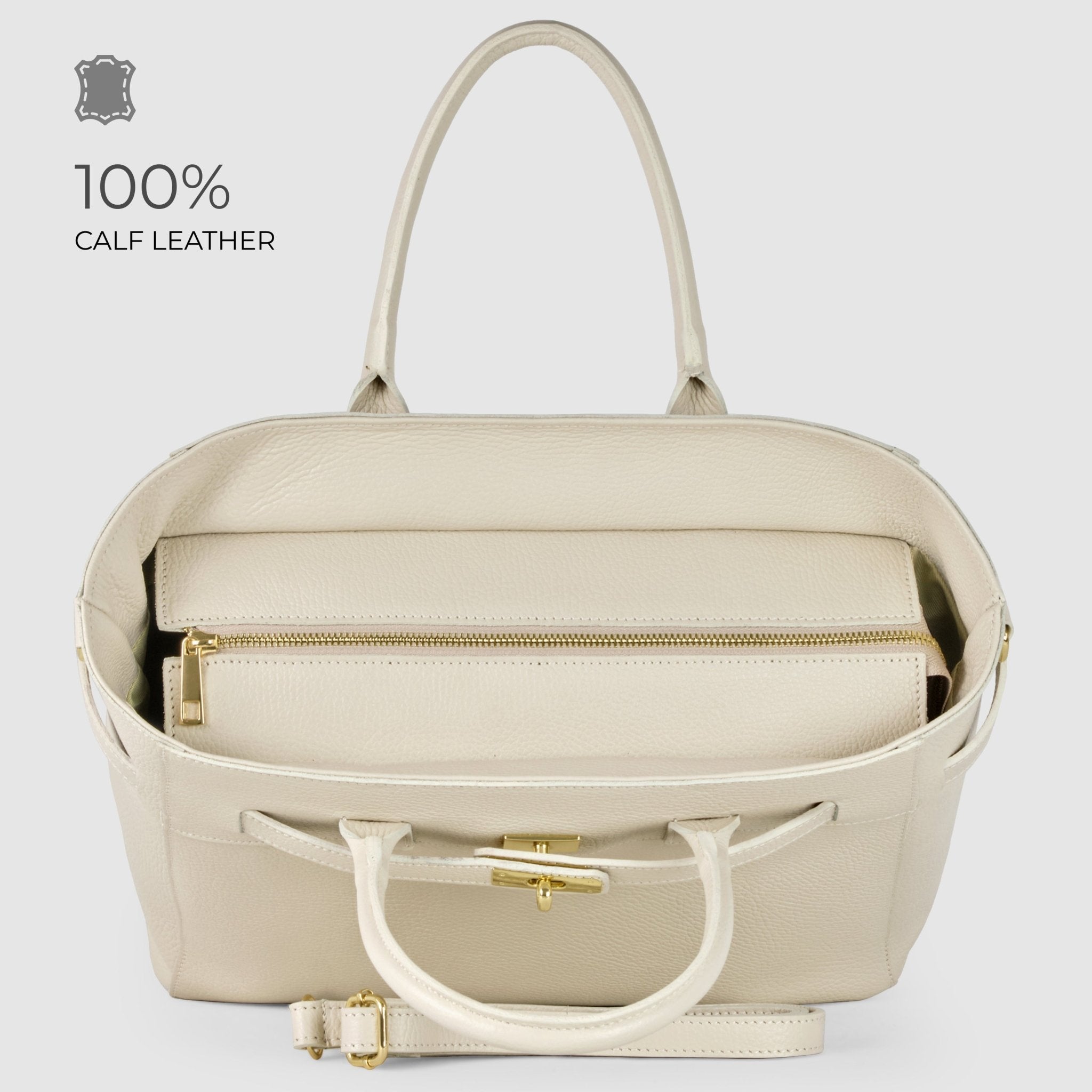 Italian Full-Grain Leather Top-Handle Bag | Cesena - Che Cose Belle