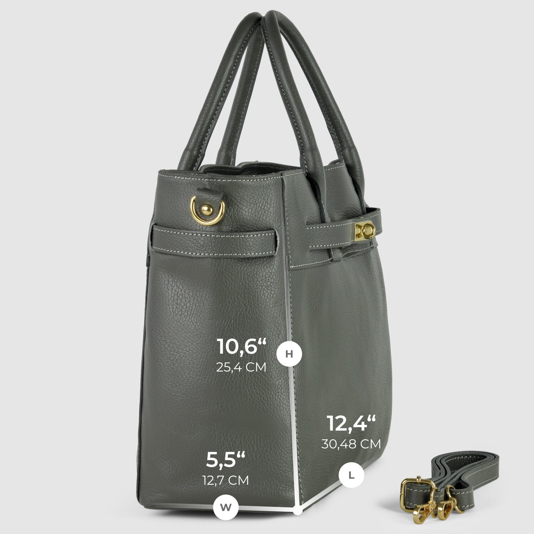 Italian Full-Grain Leather Top-Handle Bag | Cesena - Che Cose Belle
