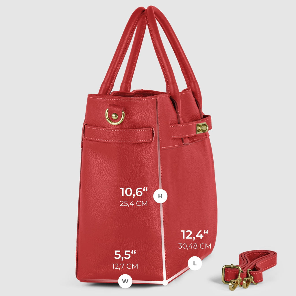 Italian Full-Grain Leather Top-Handle Bag | Cesena - Che Cose Belle