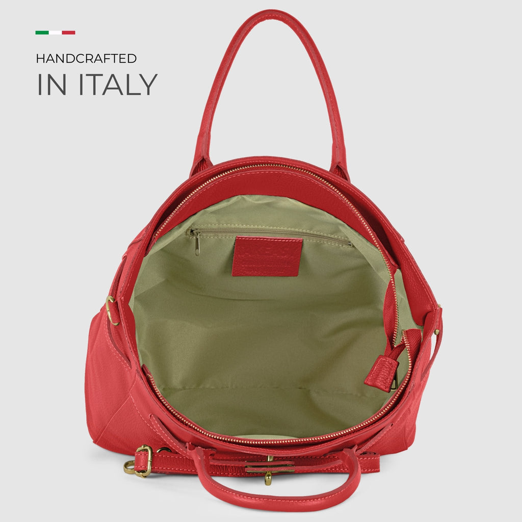 Italian Full-Grain Leather Top-Handle Bag | Cesena - Che Cose Belle