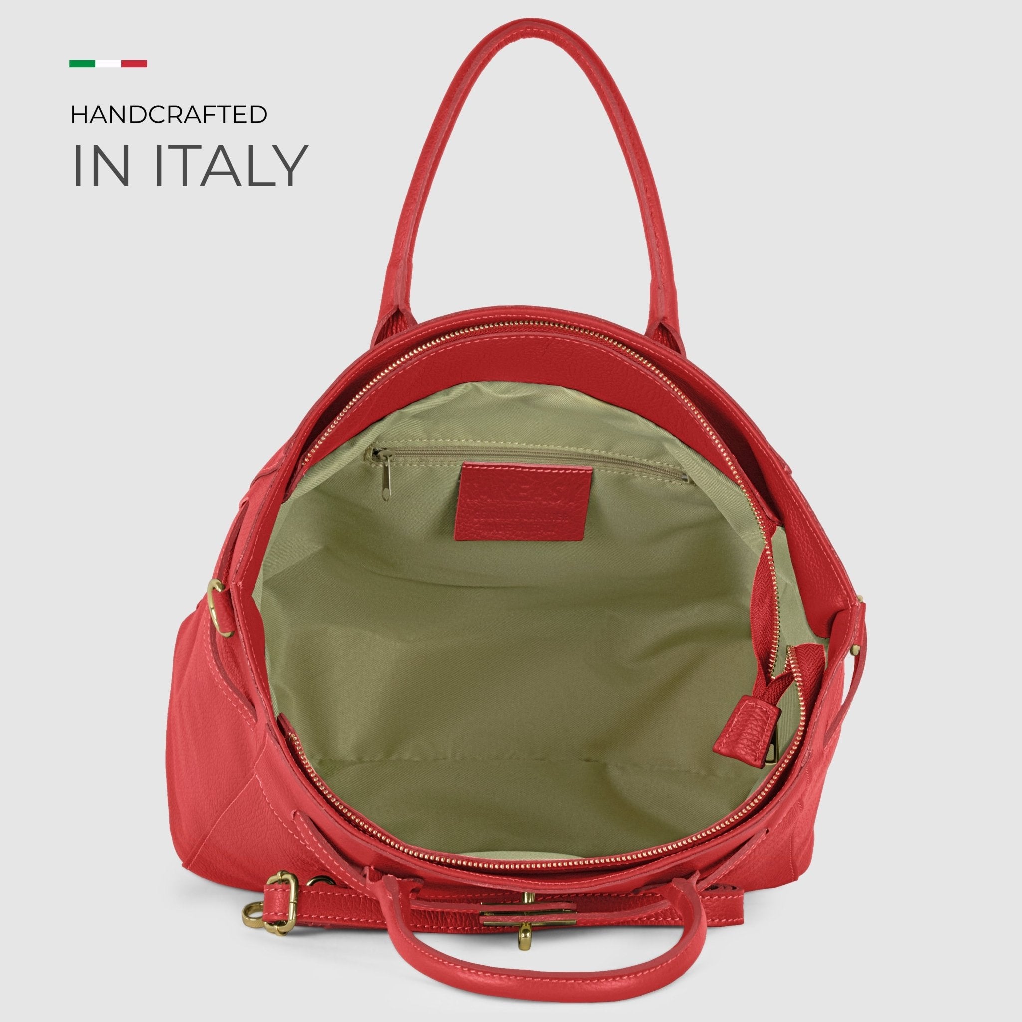 Italian Full-Grain Leather Top-Handle Bag | Cesena - Che Cose Belle