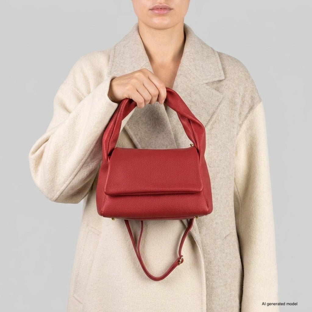 Italian Full-Grain Leather Top-Handle Bag | Perugia - Che Cose Belle