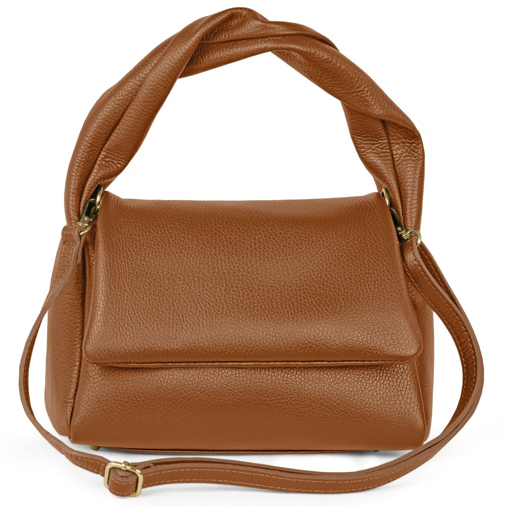 Italian Full-Grain Leather Top-Handle Bag | Perugia - Che Cose Belle