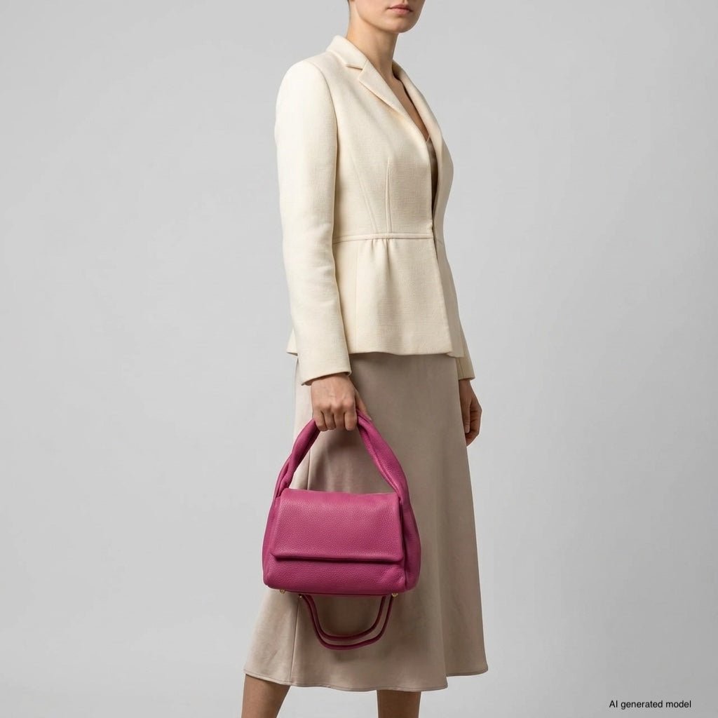Italian Full-Grain Leather Top-Handle Bag | Perugia - Che Cose Belle