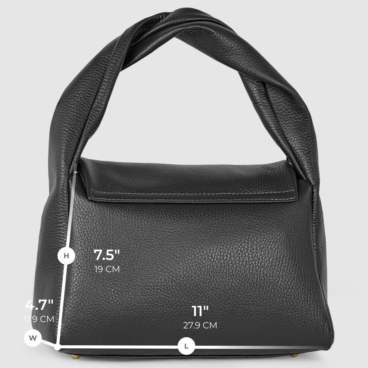 Italian Full-Grain Leather Top-Handle Bag | Perugia - Che Cose Belle