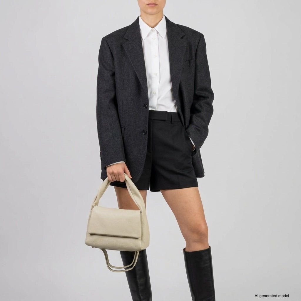Italian Full-Grain Leather Top-Handle Bag | Perugia - Che Cose Belle