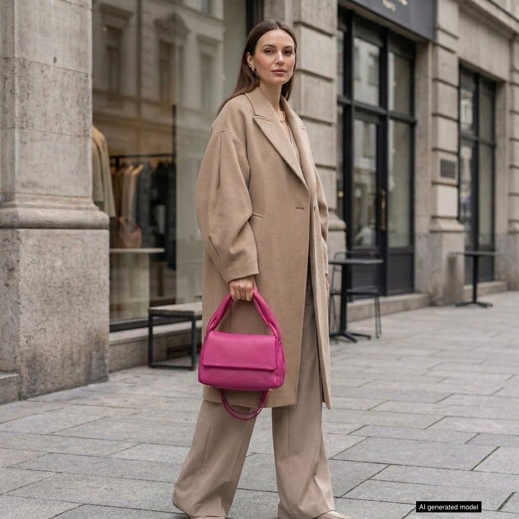 Italian Full-Grain Leather Top-Handle Bag | Perugia - Che Cose Belle