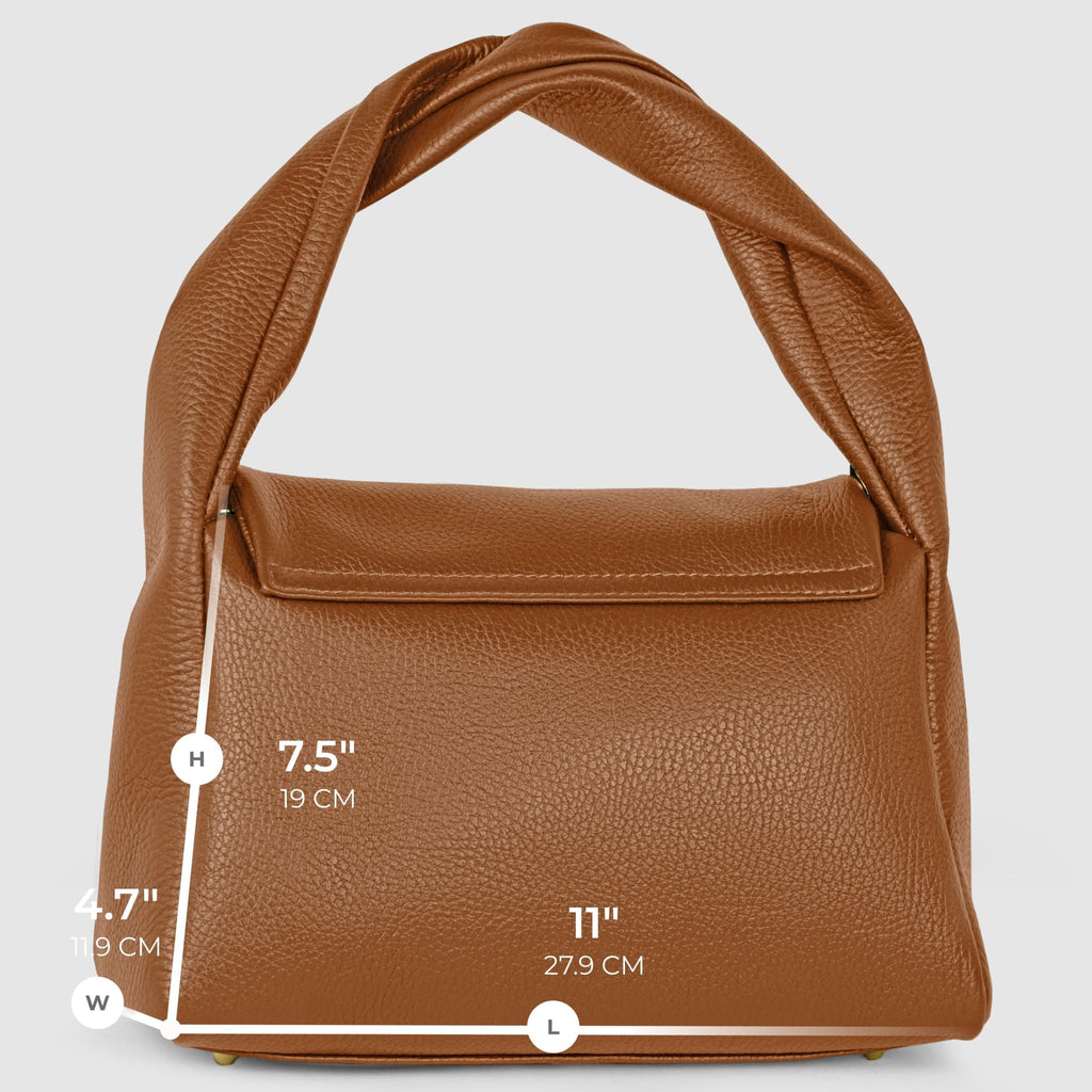 Italian Full-Grain Leather Top-Handle Bag | Perugia - Che Cose Belle