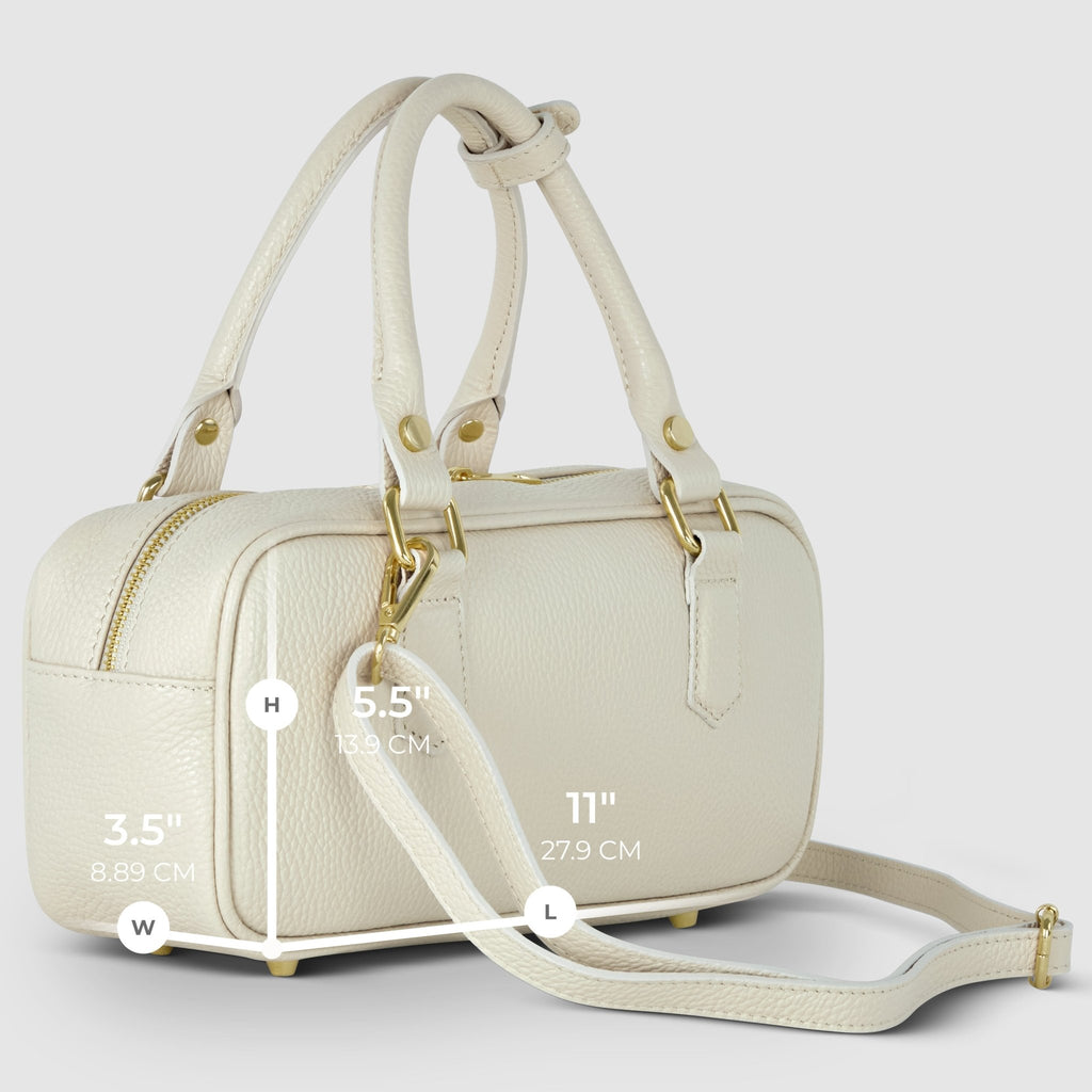 Italian Full-Grain Leather Top-Handle Bag | Venezia - Che Cose Belle