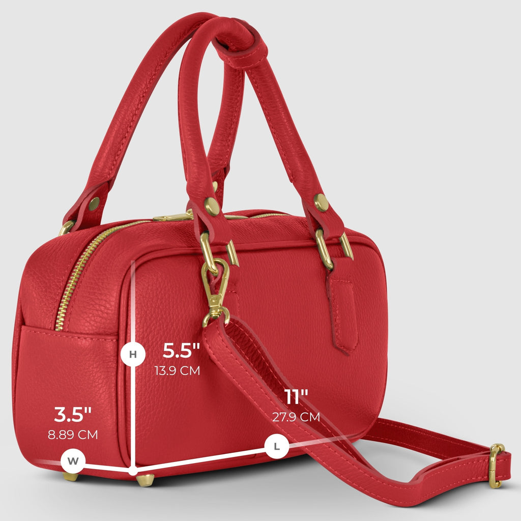 Italian Full-Grain Leather Top-Handle Bag | Venezia - Che Cose Belle
