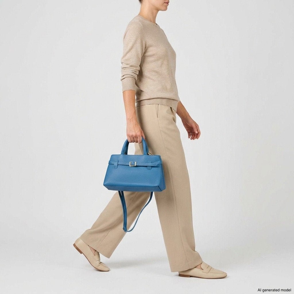 Italian Genuine Calf Leather Top-Handle Bag 252352 - Che Cose Belle