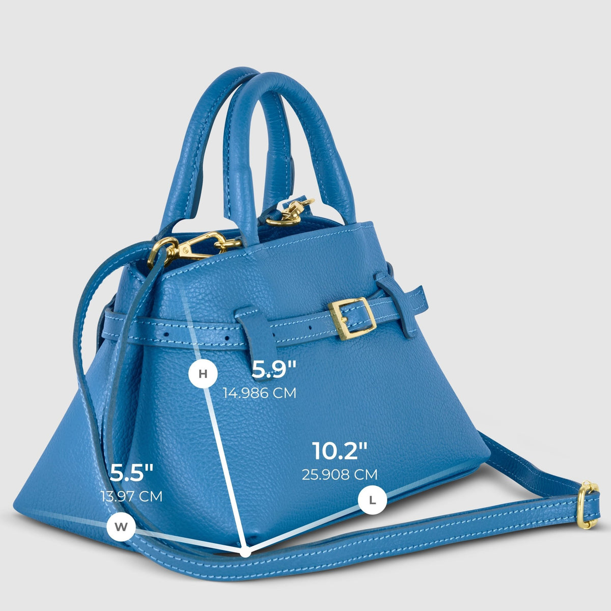 Italian Genuine Calf Leather Top-Handle Bag 252352 - Che Cose Belle