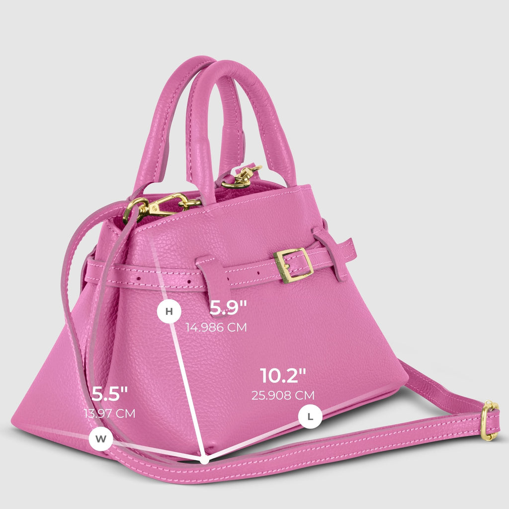 Italian Genuine Calf Leather Top-Handle Bag 252352 - Che Cose Belle