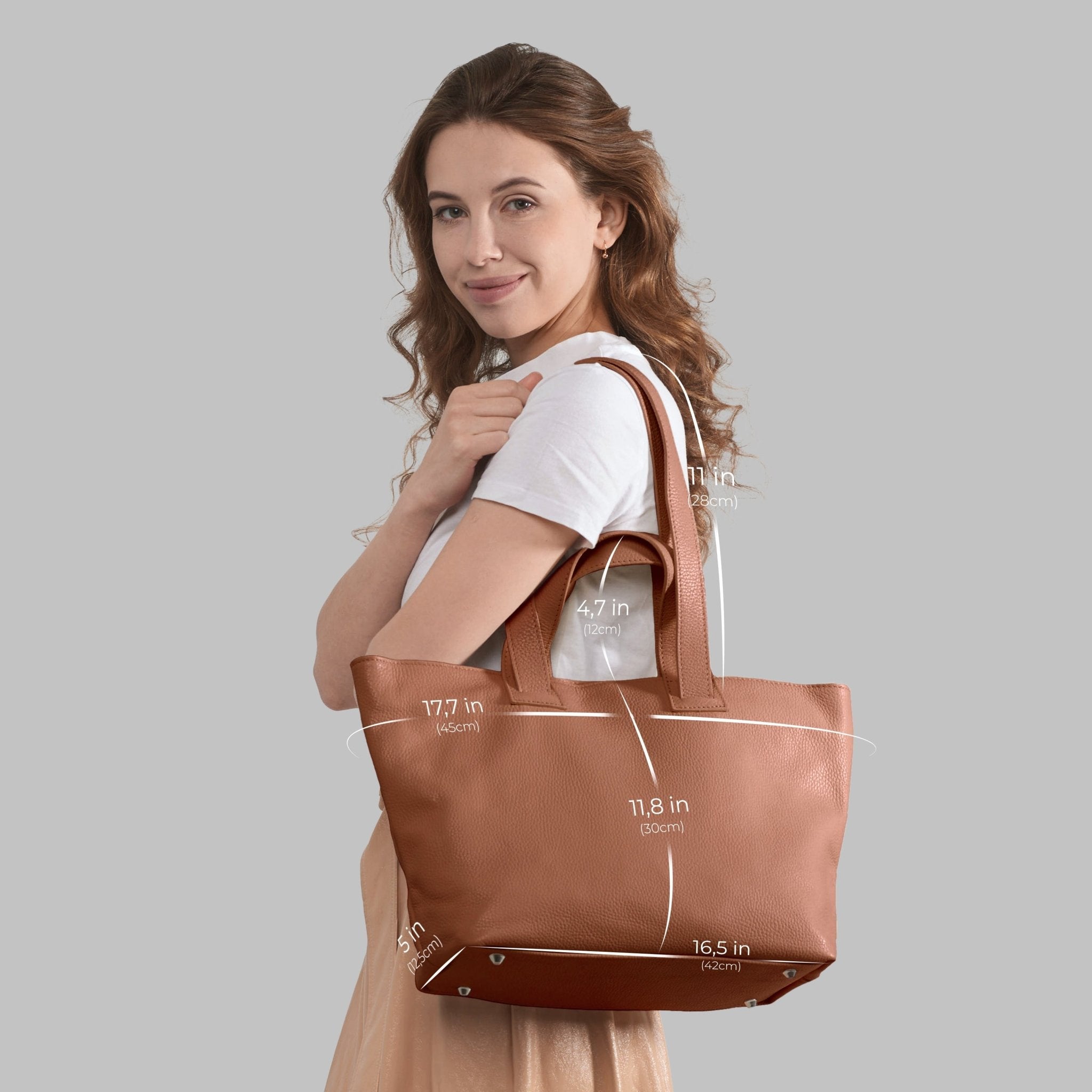 Italian Genuine Calf Leather Tote Bag 122500 - Che Cose Belle