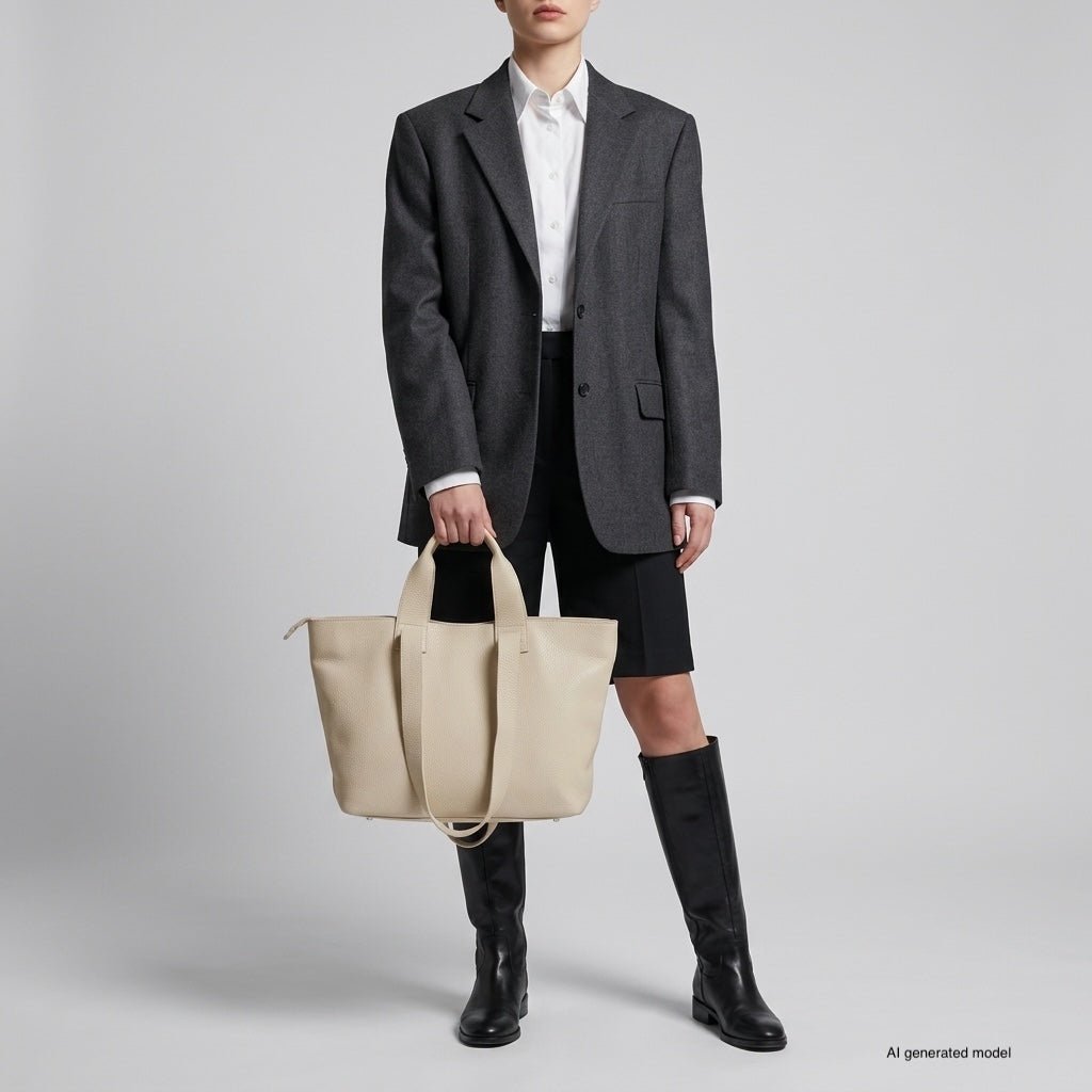 Italian Genuine Calf Leather Tote Bag 122500 - Che Cose Belle